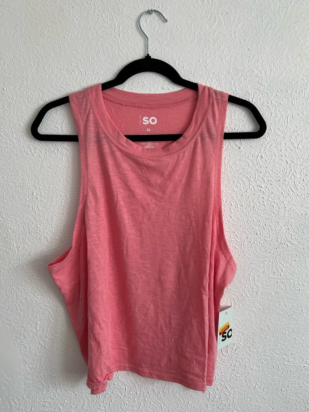 NWT SO Juniors Pink Muscle Tank Top